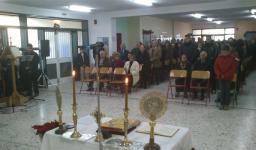 Χριστουγεννιάτικη Θ. Λειτουργία στο Ολυμπιακό χωριό Χριστουγεννιάτικη Θ. Λειτουργία στο Ολυμπιακό χωριό