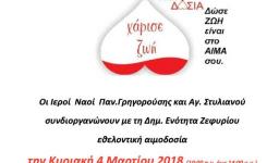 Πρότυπη συνδιοργάνωση αιμοδοσίας στο Ζεφύρι