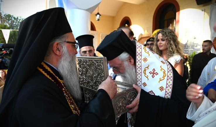 Υποδοχή ιερού λειψάνου Αγίας Αικατερίνης στο Κρυονέρι